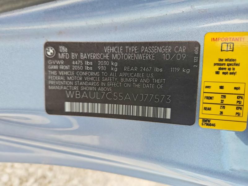 Продажа на аукционе авто 2010 Bmw 128, vin: WBAUL7C55AVJ77573, номер лота: 55467976