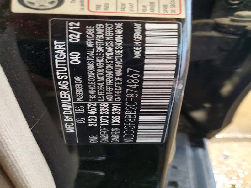 Aukcja sprzedaży 2012 Mercedes-benz C, vin: WDDGF8BB2CF874867, numer aukcji: 55731866
