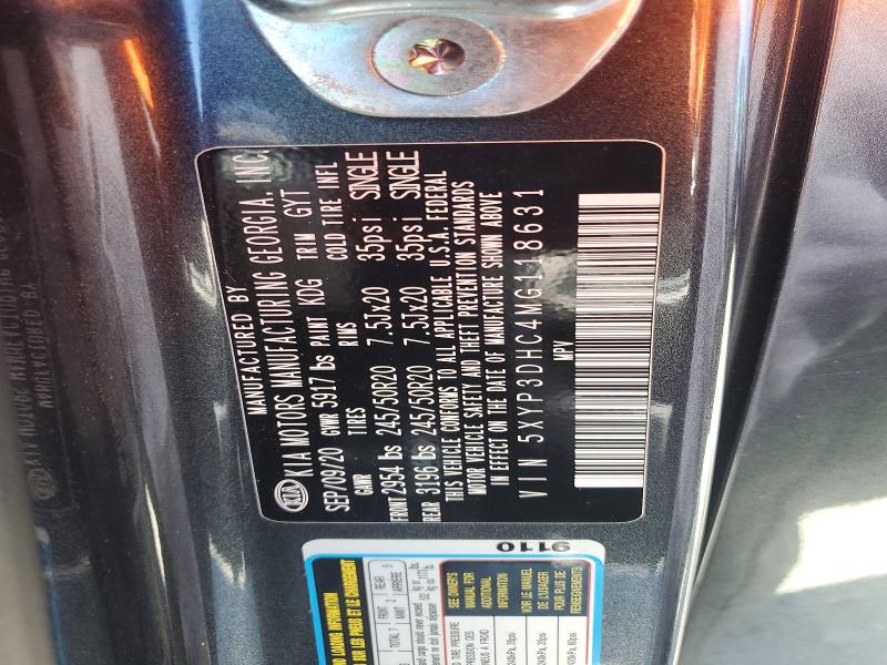 2021 Kia Telluride მანქანა იყიდება აუქციონზე, vin: 5XYP3DHC4MG118631, აუქციონის ნომერი: 57559596