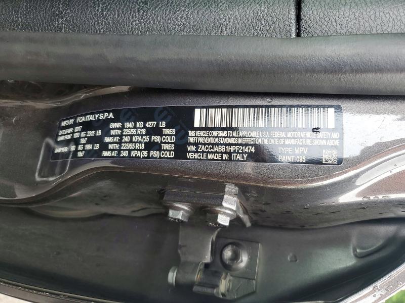 58360666 :رقم المزاد ، ZACCJABB1HPF21474 vin ، 2017 Jeep Renegade مزاد بيع