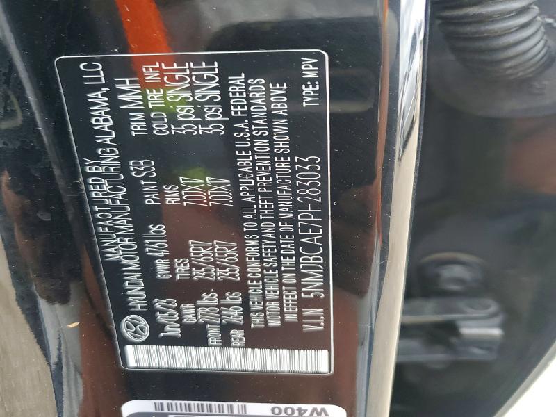 2023 Hyundai Tucson მანქანა იყიდება აუქციონზე, vin: 5NMJBCAE7PH283033, აუქციონის ნომერი: 57136986