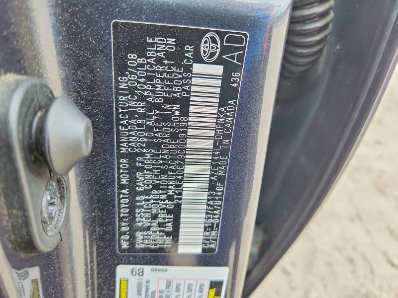 Aukcja sprzedaży 2009 Toyota Corolla Matrix, vin: 2T1LE40E79C009198, numer aukcji: 58399596