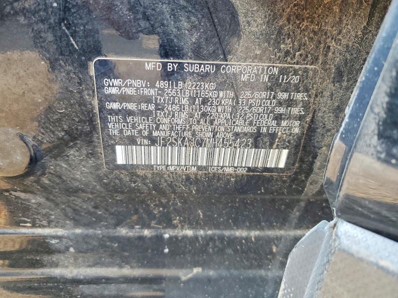 Продажа на аукционе авто 2021 Subaru Forester, vin: JF2SKAJC7MH455423, номер лота: 58726046