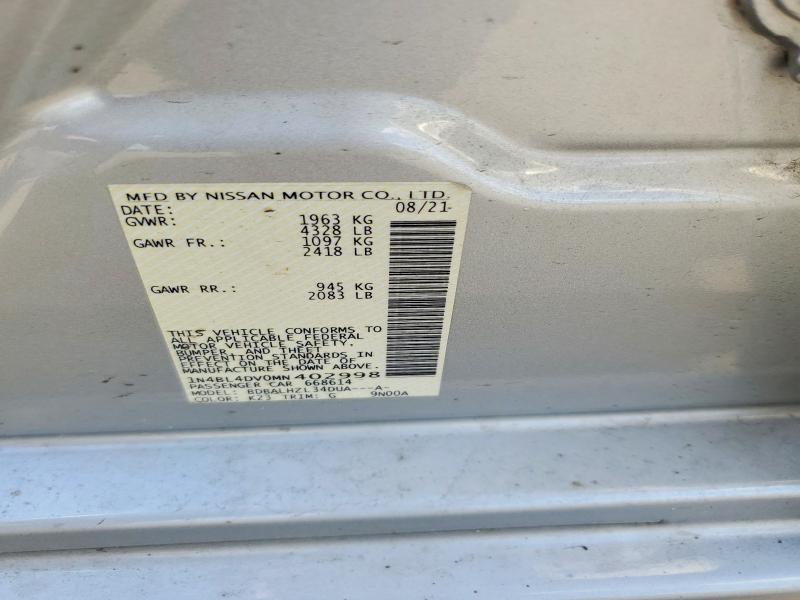 2021 Nissan Altima მანქანა იყიდება აუქციონზე, vin: 1N4BL4DV0MN402998, აუქციონის ნომერი: 55673196