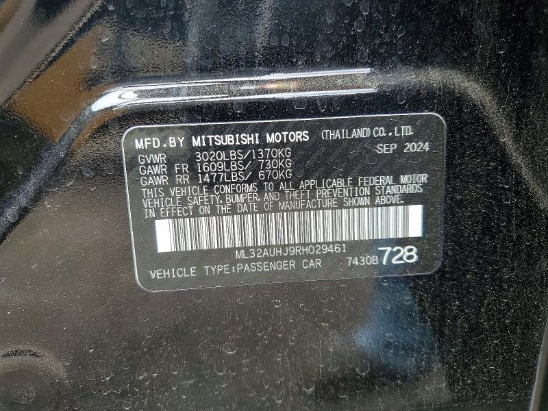 Aukcja sprzedaży 2024 Mitsubishi Mirage, vin: ML32AUHJ9RH029461, numer aukcji: 58141166