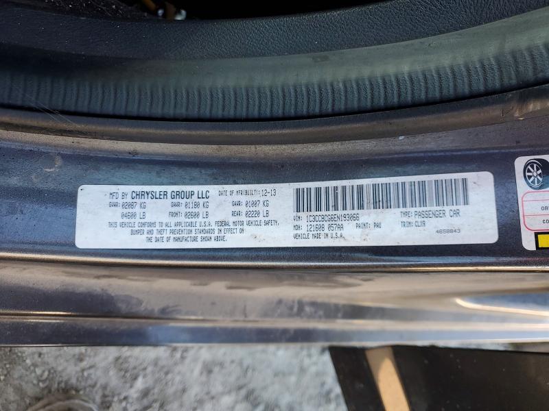 2014 Chrysler 200 მანქანა იყიდება აუქციონზე, vin: 1C3CCBCG6EN193066, აუქციონის ნომერი: 57617796
