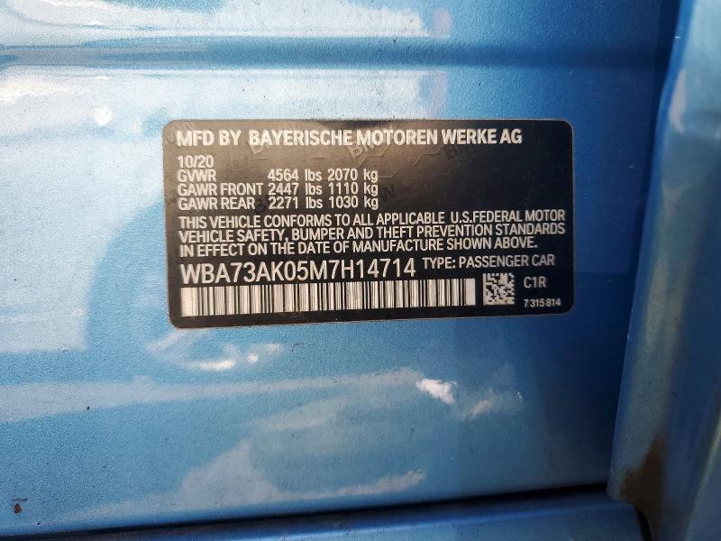 Продажа на аукционе авто 2021 Bmw 228xi, vin: WBA73AK05M7H14714, номер лота: 55598926