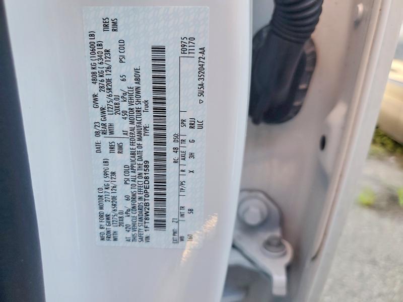 Aukcja sprzedaży 2023 Ford F250, vin: 1FT8W2BT0PED81589, numer aukcji: 57043896