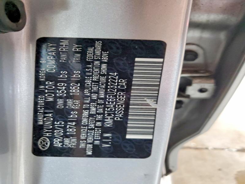 59015896 :رقم المزاد ، KMHCT5AE6FU232224 vin ، 2015 Hyundai Accent مزاد بيع