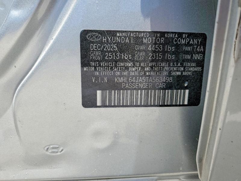 Aukcja sprzedaży 2026 Hyundai Sonata, vin: KMHL64JA5TA563498, numer aukcji: 55520006
