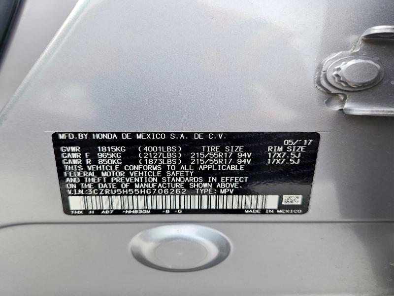 Aukcja sprzedaży 2017 Honda Hr-v, vin: 3CZRU5H55HG706262, numer aukcji: 56697586