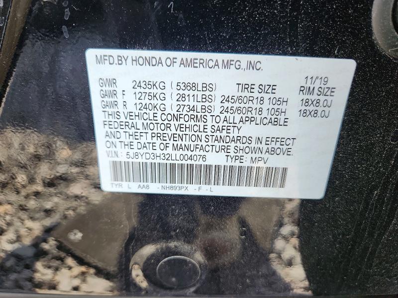 Aukcja sprzedaży 2020 Acura Mdx, vin: 5J8YD3H32LL004076, numer aukcji: 55603376
