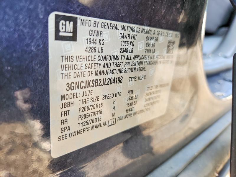 Продаж на аукціоні авто 2018 Chevrolet Trax, vin: 3GNCJKSB2JL204198, номер лоту: 57664666