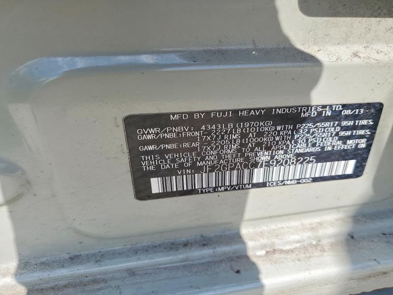 Продаж на аукціоні авто 2014 Subaru Xv Crosstrek, vin: JF2GPACC7E9208225, номер лоту: 57611386