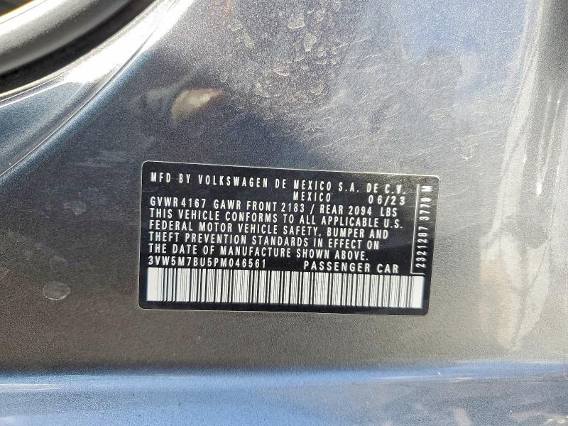56444636 :رقم المزاد ، 3VW5M7BU5PM046561 vin ، 2023 Volkswagen Jetta مزاد بيع
