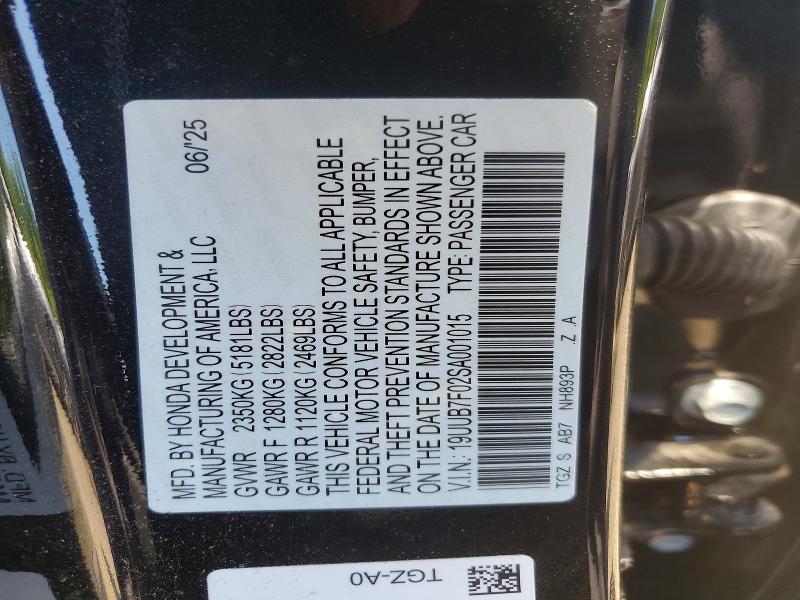 58980116 :رقم المزاد ، 19UUB7F02SA001015 vin ، 2025 Acura Tlx مزاد بيع