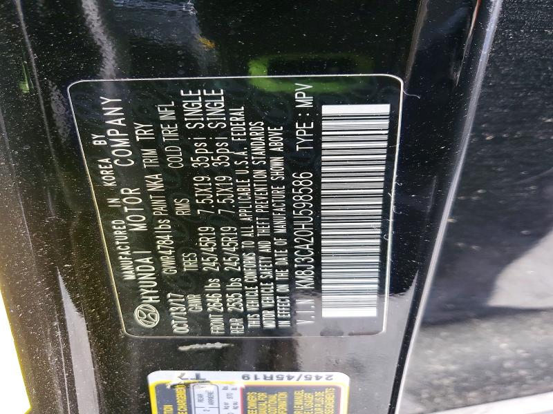 Aukcja sprzedaży 2017 Hyundai Tucson, vin: KM8J3CA20HU598586, numer aukcji: 59166446