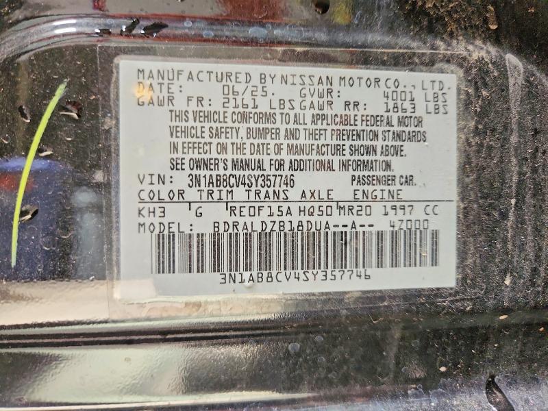Aukcja sprzedaży 2025 Nissan Sentra, vin: 3N1AB8CV4SY357746, numer aukcji: 57133596