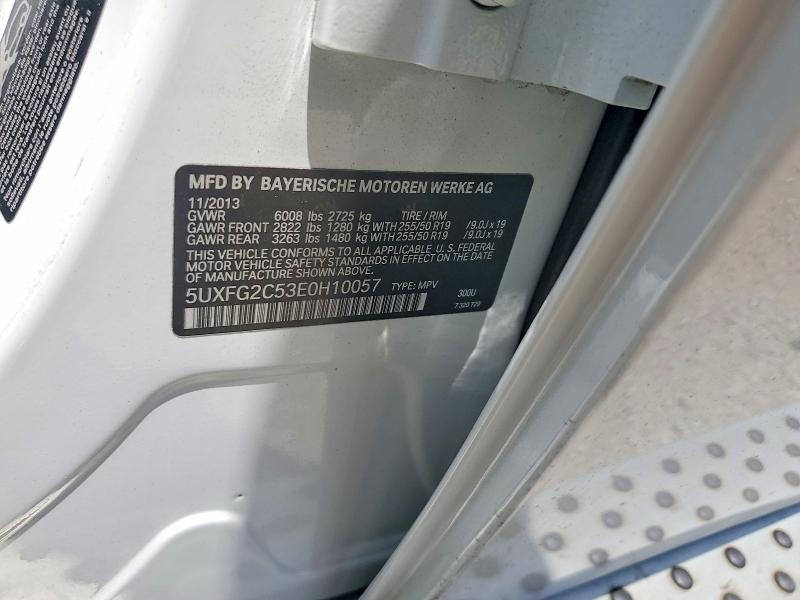 2014 Bmw X6 მანქანა იყიდება აუქციონზე, vin: 5UXFG2C53E0H10057, აუქციონის ნომერი: 55923786