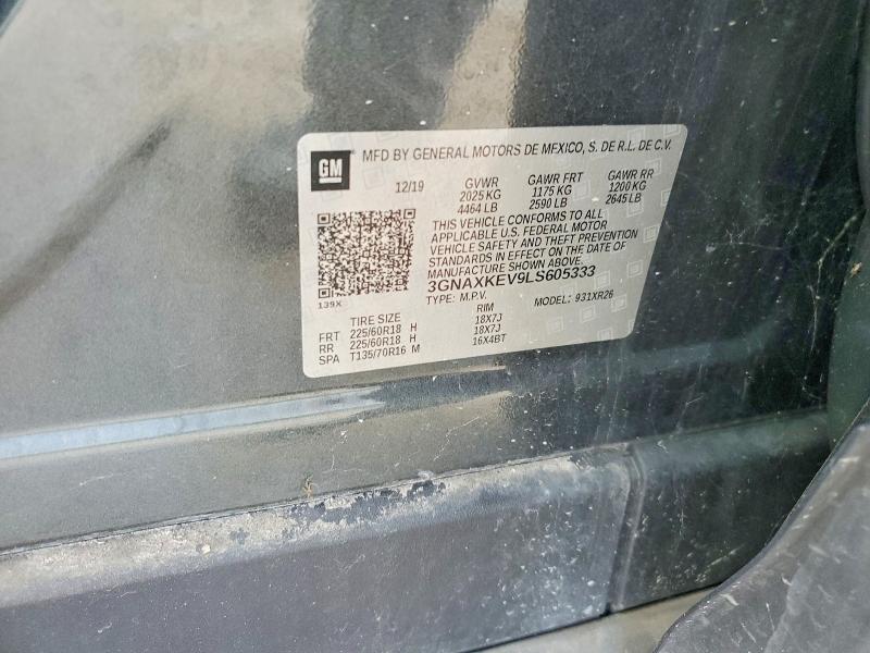 Продаж на аукціоні авто 2020 Chevrolet Equinox, vin: 3GNAXKEV9LS605333, номер лоту: 58434676