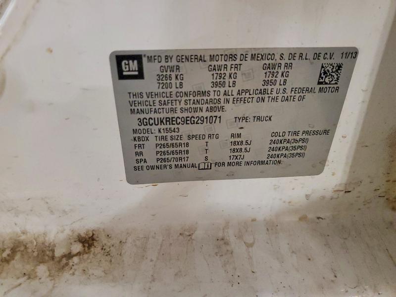 58197176 :رقم المزاد ، 3GCUKREC9EG291071 vin ، 2014 Chevrolet Silverado مزاد بيع