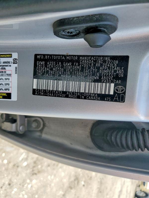 Продаж на аукціоні авто 2009 Toyota Corolla Matrix, vin: 2T1LE40E99C002947, номер лоту: 57662926