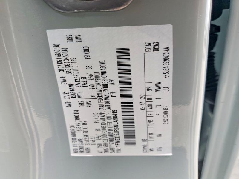 Продаж на аукціоні авто 2022 Ford Bronco, vin: 1FMEE5JR6NLA50419, номер лоту: 57643636