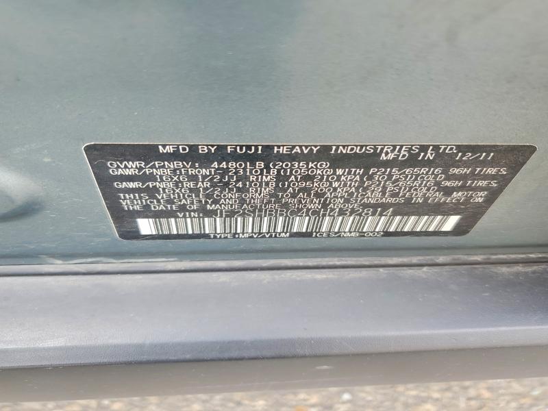 Aukcja sprzedaży 2012 Subaru Forester, vin: JF2SHBBC4CH432814, numer aukcji: 55860066