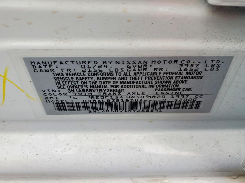 Aukcja sprzedaży 2024 Nissan Sentra, vin: 3N1AB8BV1RY288591, numer aukcji: 55467816