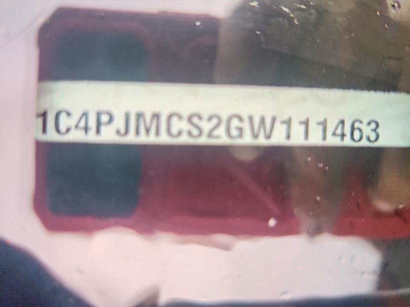 58245876 :رقم المزاد ، 1C4PJMCS2GW111463 vin ، 2016 Jeep Cherokee مزاد بيع
