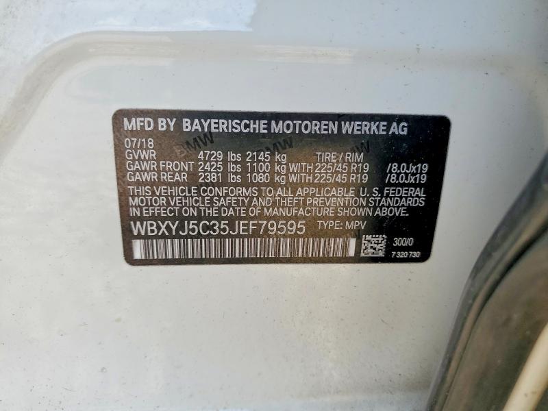 Продажа на аукционе авто 2018 Bmw X2, vin: WBXYJ5C35JEF79595, номер лота: 54833536