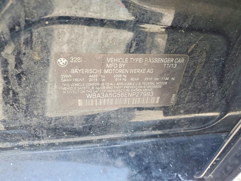 Продаж на аукціоні авто 2014 Bmw 328, vin: WBA3A5G56ENP27983, номер лоту: 56595476