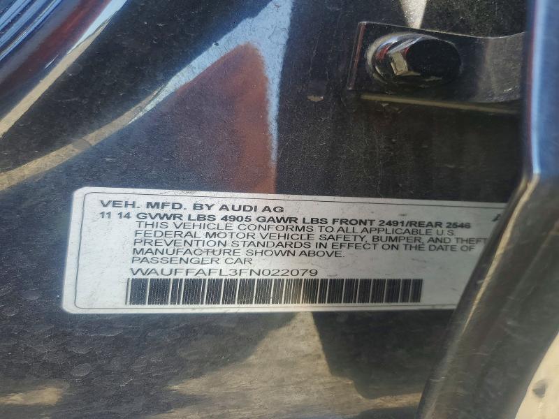 Продажа на аукционе авто 2015 Audi A4, vin: WAFFAFL3FN022079, номер лота: 56790756