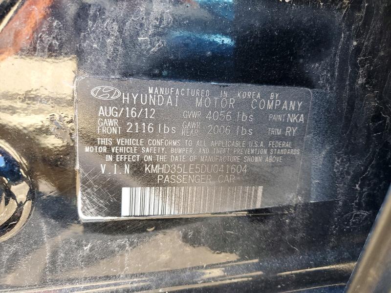 2013 Hyundai Elantra Gt მანქანა იყიდება აუქციონზე, vin: KMHD35LE5DU041604, აუქციონის ნომერი: 58530006