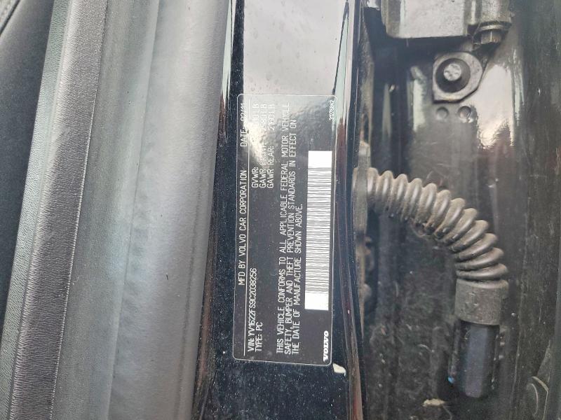 56832926 :رقم المزاد ، YV1622FS9C2038256 vin ، 2012 Volvo S60 مزاد بيع