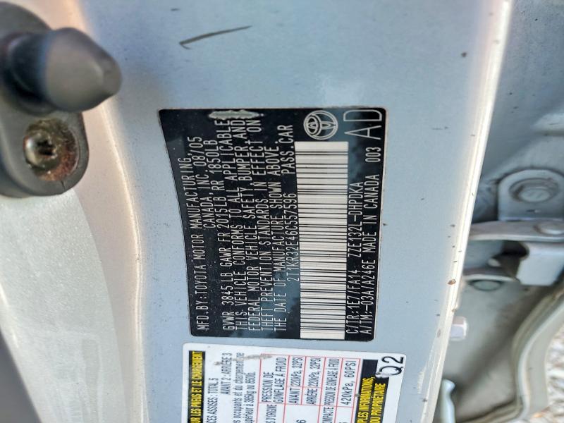 2006 Toyota Corolla Matrix მანქანა იყიდება აუქციონზე, vin: 2T1KR32E46C557596, აუქციონის ნომერი: 58266886