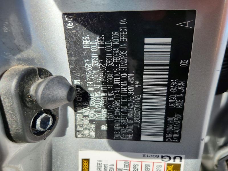 Продаж на аукціоні авто 2007 Lexus Gx, vin: JTJBT20X270147162, номер лоту: 56331116