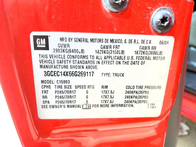 55326236 :رقم المزاد ، 3GCEC14X66G269117 vin ، 2006 Chevrolet Silverado مزاد بيع