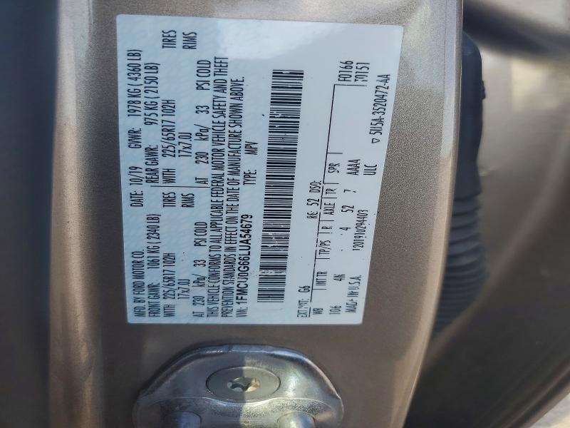 Продажа на аукционе авто 2020 Ford Escape, vin: 1FMCU0G66LUA54679, номер лота: 58735786