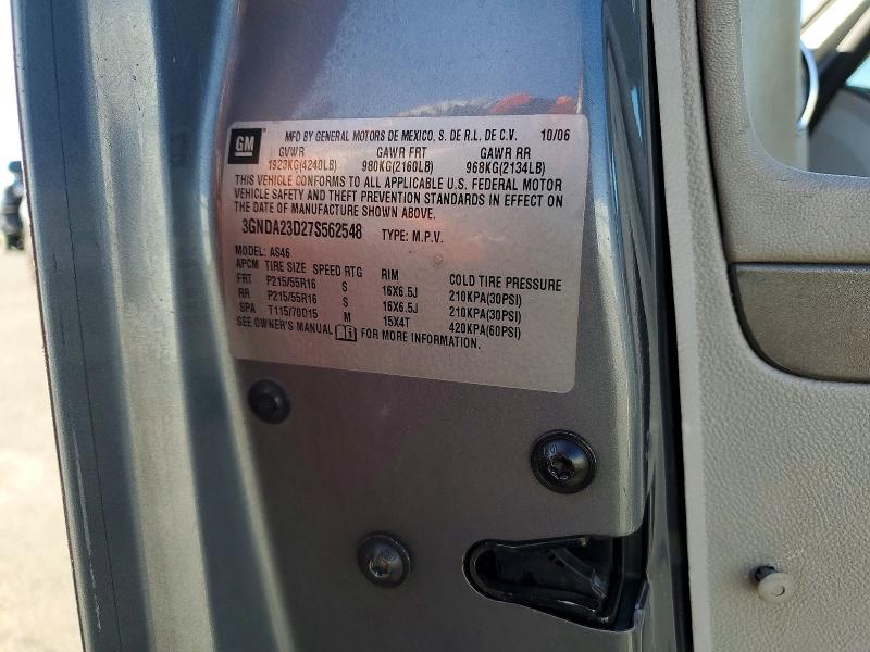 Aukcja sprzedaży 2007 Chevrolet Hhr, vin: 3GNDA23D27S562548, numer aukcji: 55798856