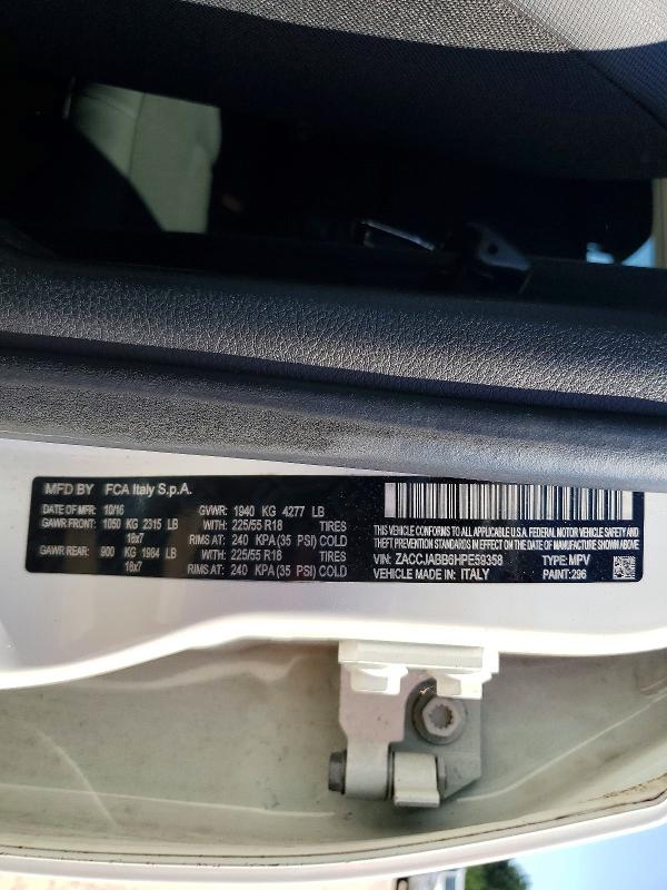 56174086 :رقم المزاد ، ZACCJABB6HPE59358 vin ، 2017 Jeep Renegade مزاد بيع
