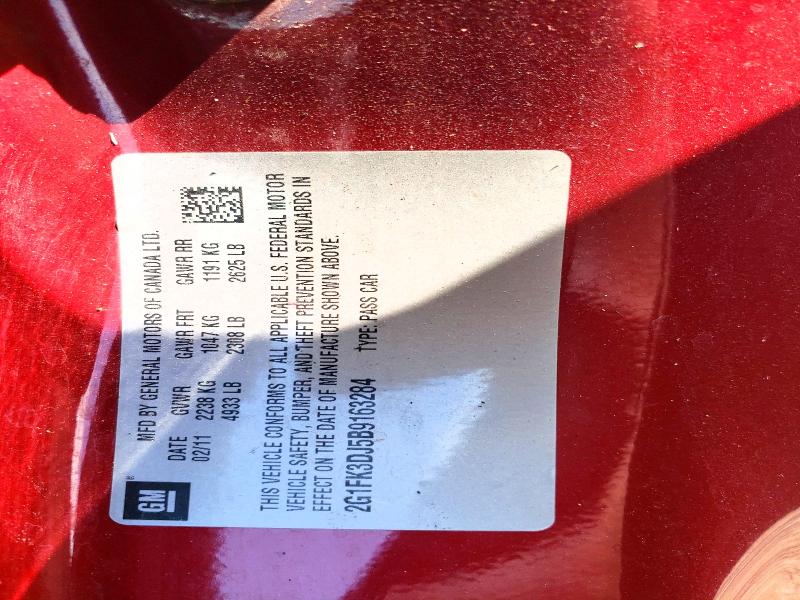 2011 Chevrolet Camaro მანქანა იყიდება აუქციონზე, vin: 2G1FK3DJ5B9163284, აუქციონის ნომერი: 57911186