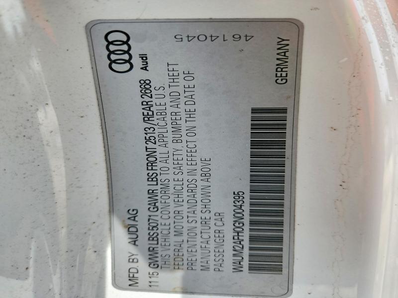 Продажа на аукционе авто 2016 Audi A5, vin: WAUM2AFH0GN004395, номер лота: 58356706