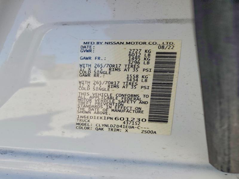 Продаж на аукціоні авто 2023 Nissan Frontier, vin: 1N6ED1EK1PN601230, номер лоту: 56694996