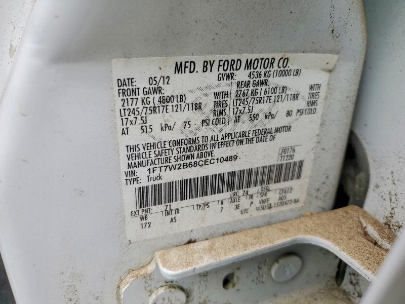 Продаж на аукціоні авто 2012 Ford F250, vin: 1FT7W2B68CEC10489, номер лоту: 57720806
