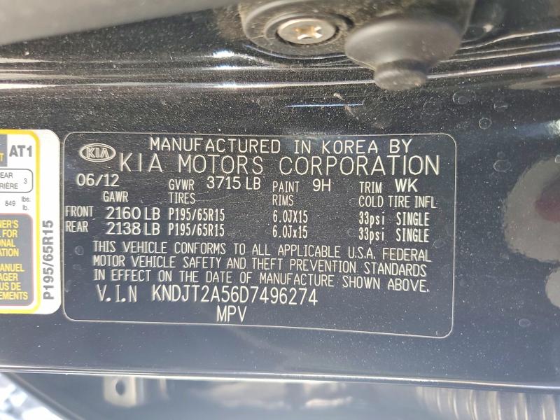 Aukcja sprzedaży 2013 Kia Soul, vin: KNDJT2A56D7496274, numer aukcji: 58096546