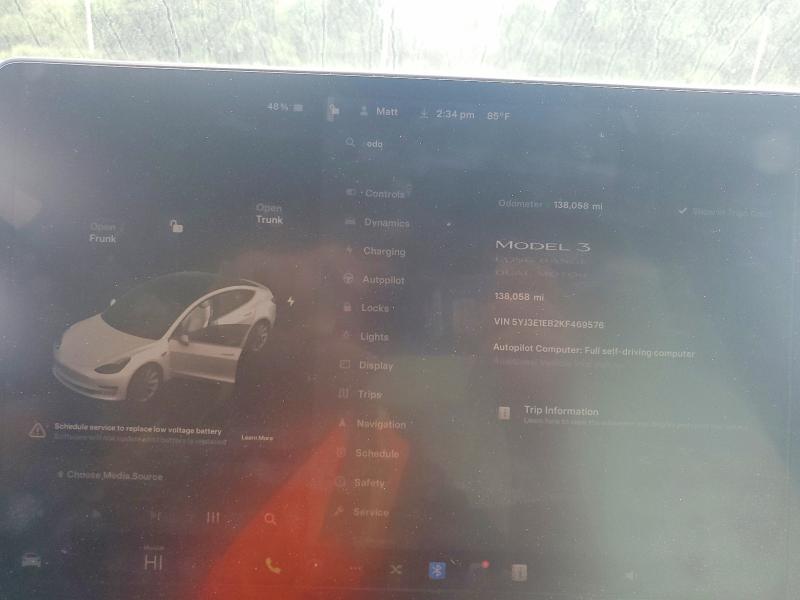 Продаж на аукціоні авто 2019 Tesla Model 3, vin: 5YJ3E1EB2KF469576, номер лоту: 52911576