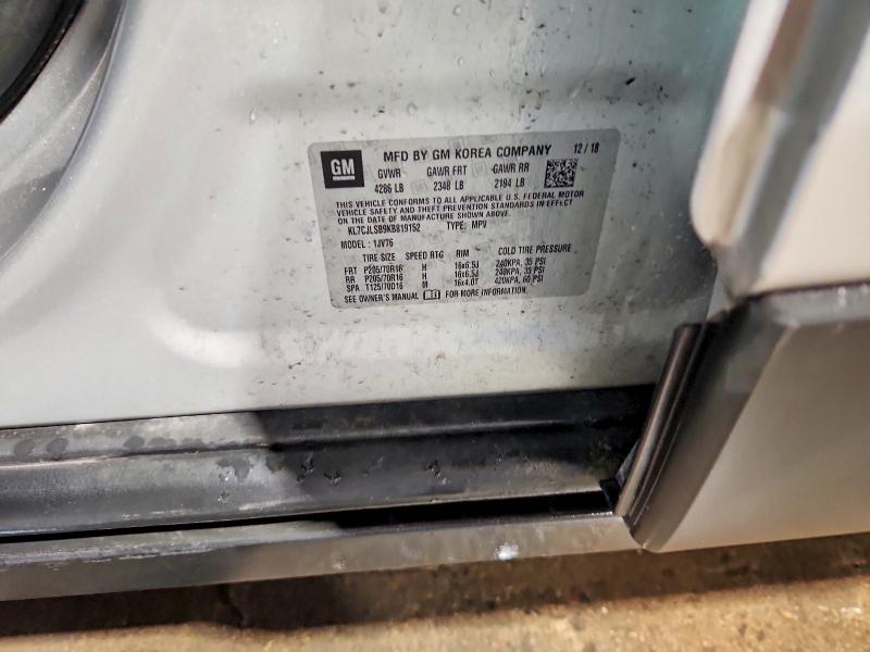 Продаж на аукціоні авто 2019 Chevrolet Trax, vin: KL7CJLSB9KB819152, номер лоту: 64986486