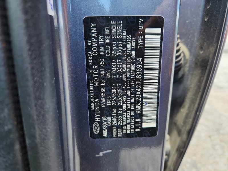 Aukcja sprzedaży 2018 Hyundai Tucson, vin: KM8J23A42JU836934, numer aukcji: 55632126