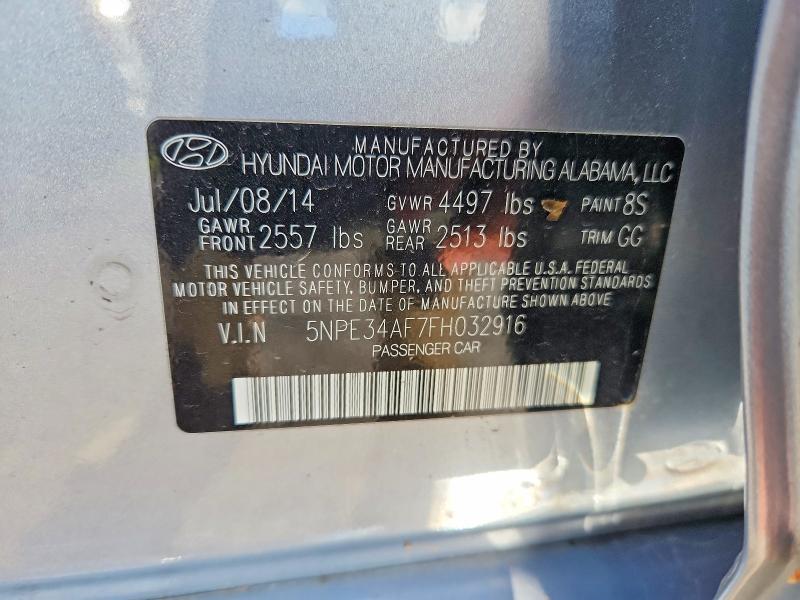 2015 Hyundai Sonata მანქანა იყიდება აუქციონზე, vin: 5NPE34AF7FH032916, აუქციონის ნომერი: 52586416